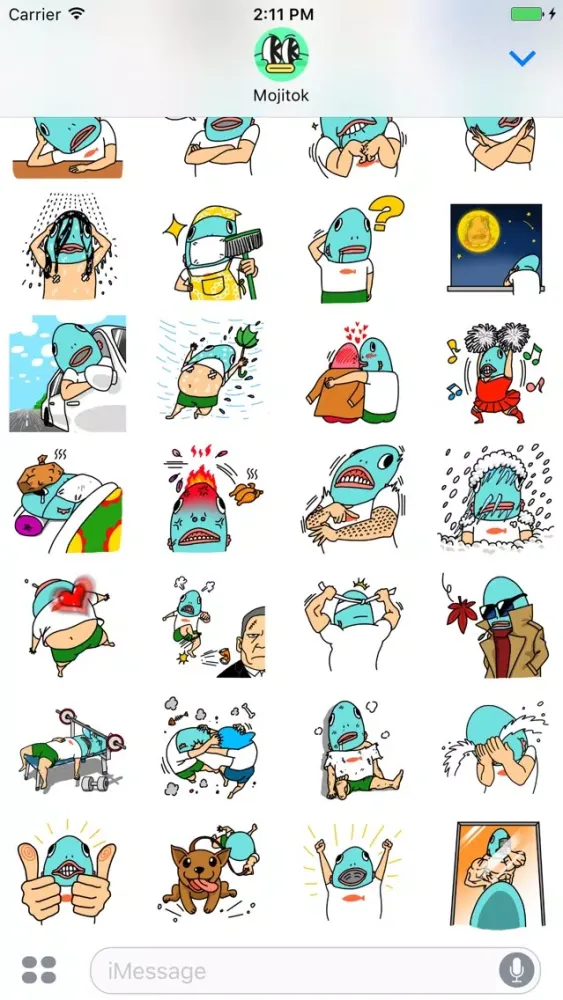 Carp head Kim boong uh! Stickers Screenshots