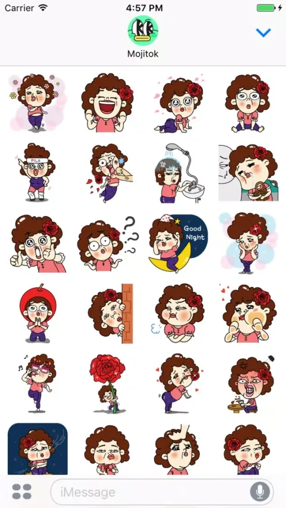 Charming Ms.Bongsuk Stickers Screenshots