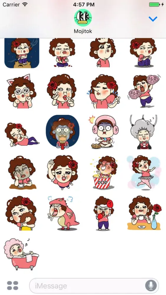Charming Ms.Bongsuk Stickers Screenshots