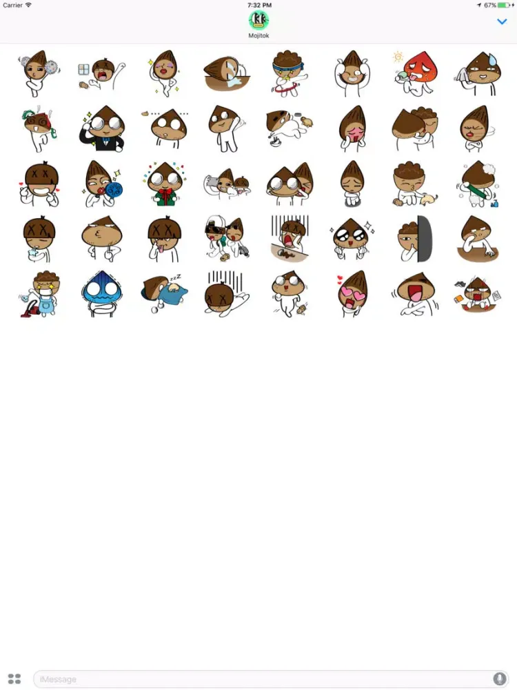 Nuts Family Stickers iPad  Screenshots