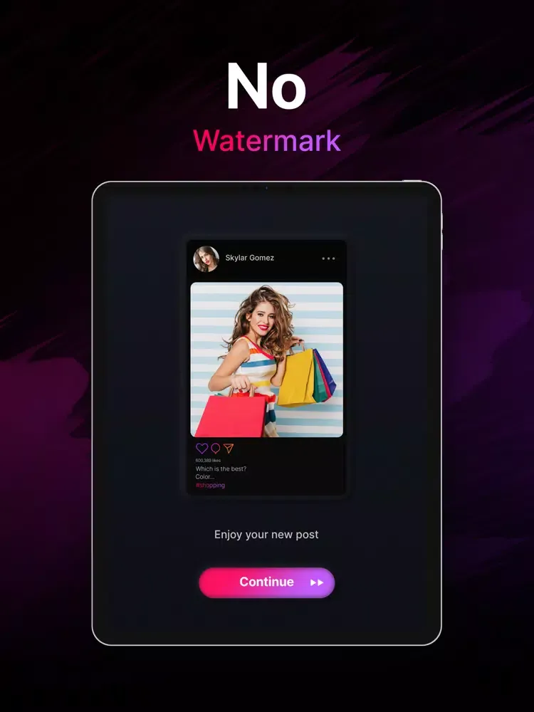 Ảnh chụp màn hình của Hashtag& Repost for Instagram◦ iPad 