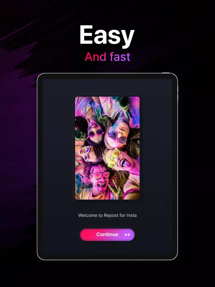 Ảnh chụp màn hình của Hashtag& Repost for Instagram◦ iPad 