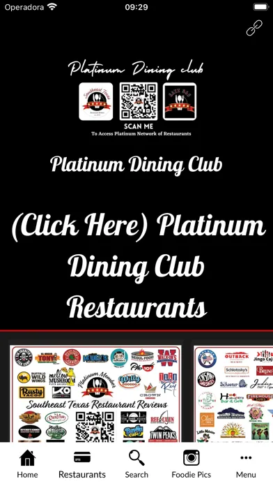 Ảnh chụp màn hình của Platinum Dining Club
