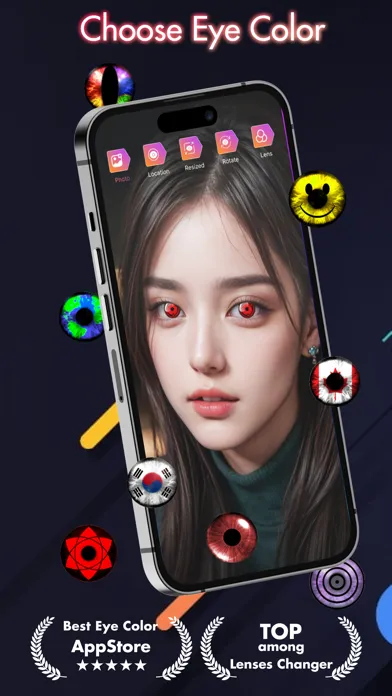 Red eye corrector : Eye lense Screenshots