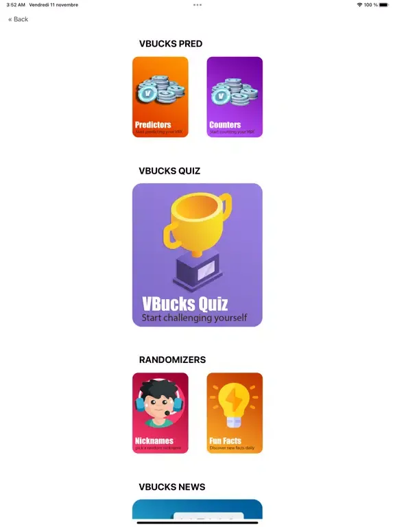 Screenshot di VBucks Pred for Fortnite iPad 