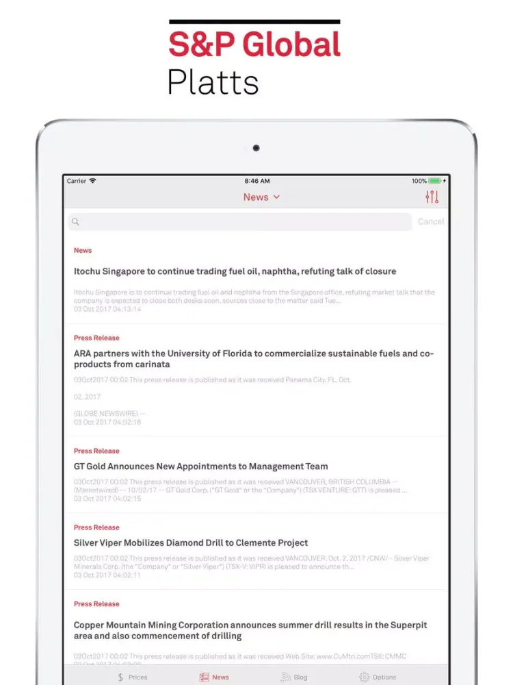 Platts Containers iPad  Ekran Görüntüleri