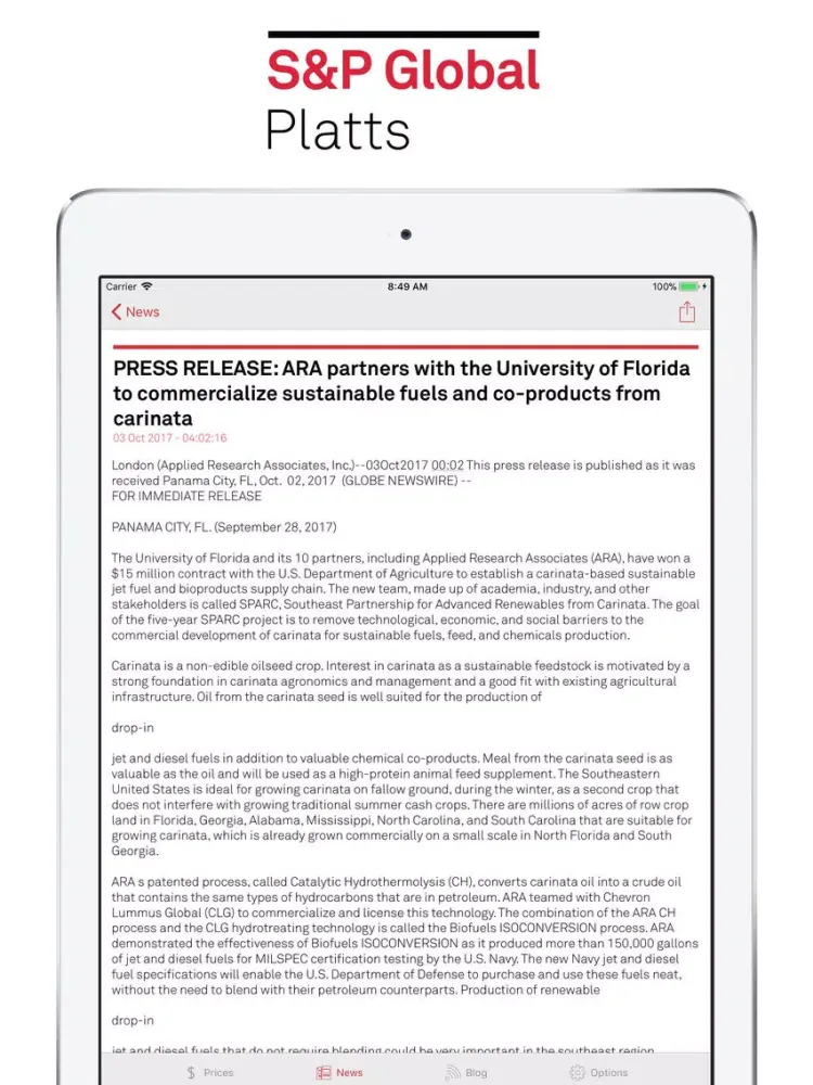 Platts Containers iPad  Ekran Görüntüleri