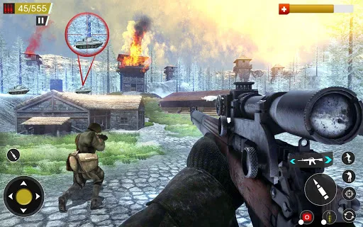 World War 2 Gun Games Offline سکرین شاٹس