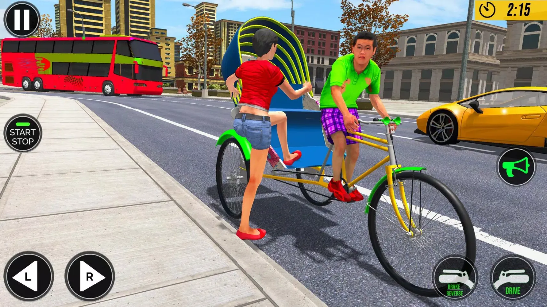 Zrzuty ekranu Bicycle Rickshaw Driving Games