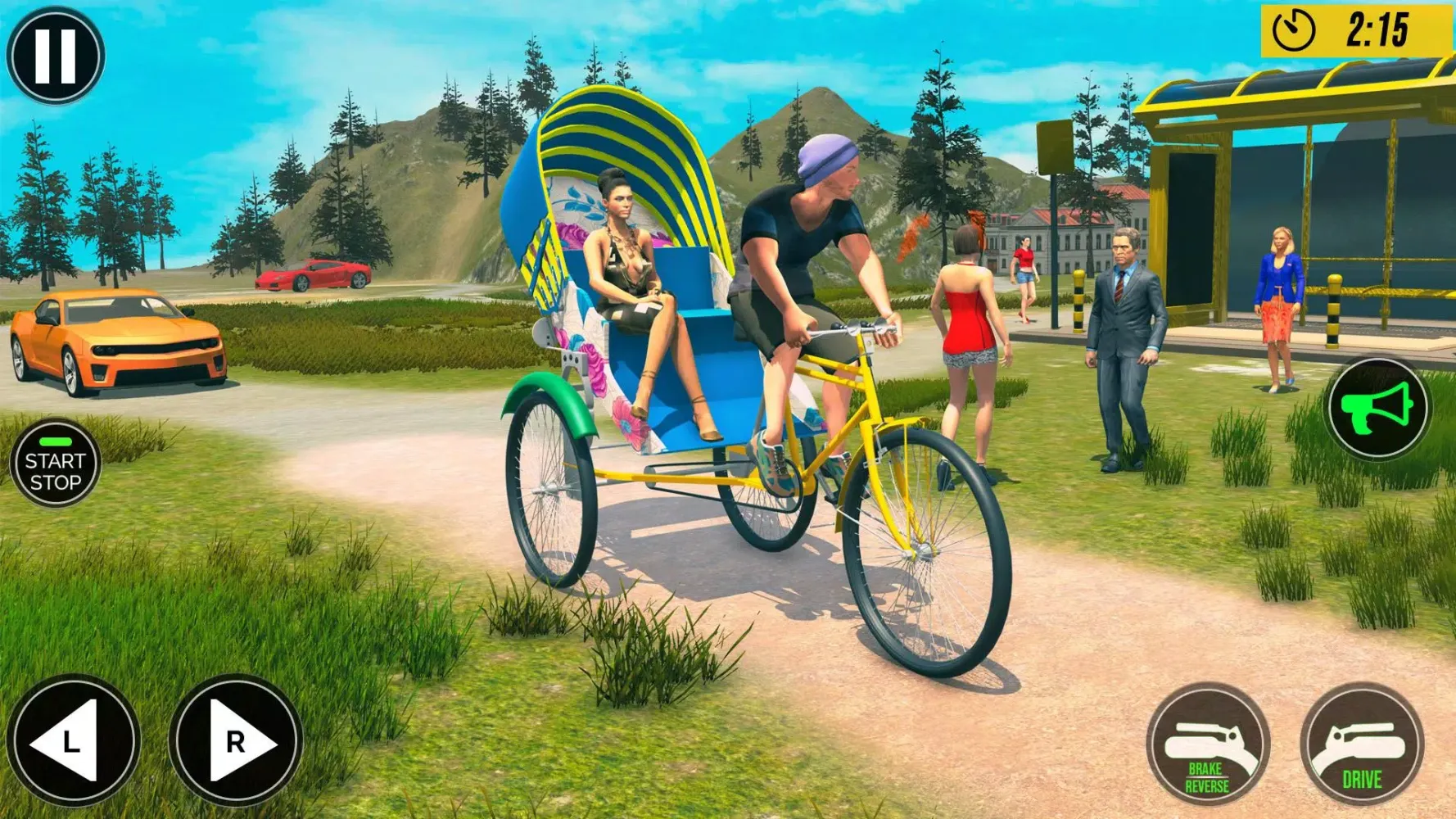 Zrzuty ekranu Bicycle Rickshaw Driving Games