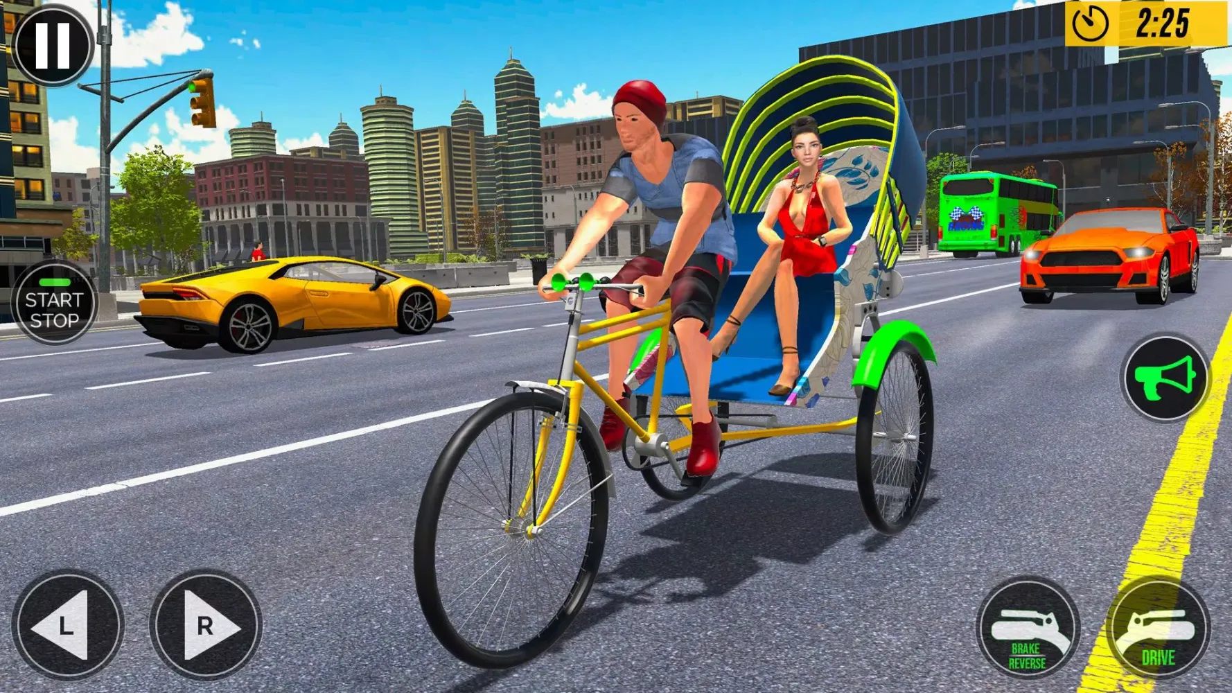 Zrzuty ekranu Bicycle Rickshaw Driving Games