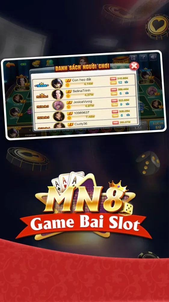 Capturas de tela do MN8 Game Bai Slot