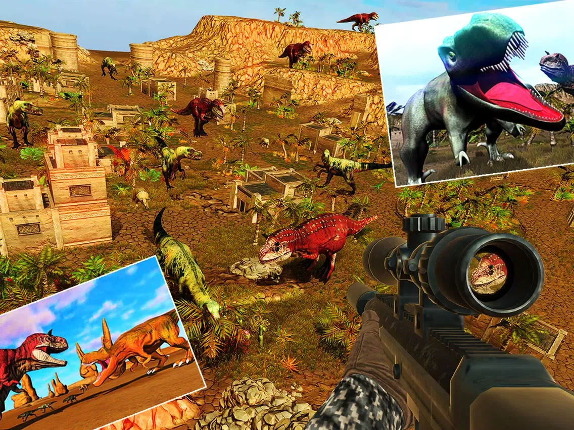 ภาพหน้าจอของ Desert Dinosaur Shooter Pro iPad