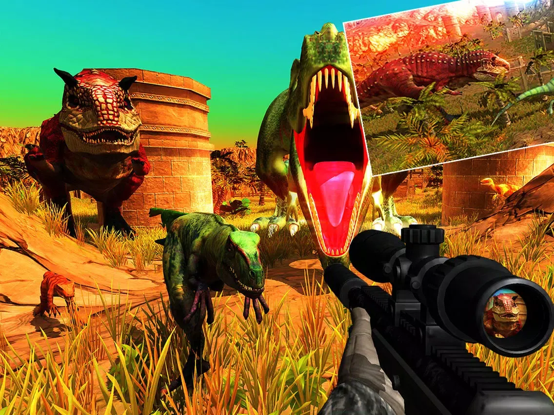ภาพหน้าจอของ Desert Dinosaur Shooter Pro iPad