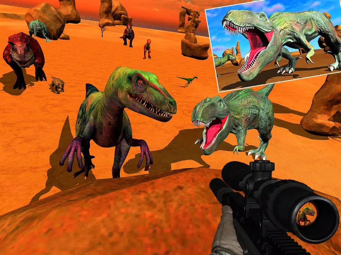 ภาพหน้าจอของ Desert Dinosaur Shooter Pro iPad