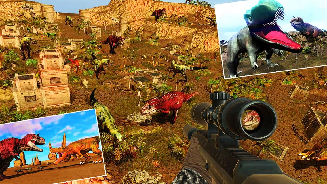 ภาพหน้าจอของ Desert Dinosaur Shooter Pro