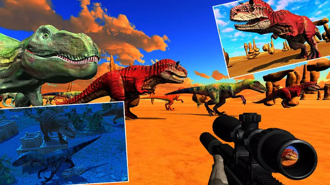 ภาพหน้าจอของ Desert Dinosaur Shooter Pro