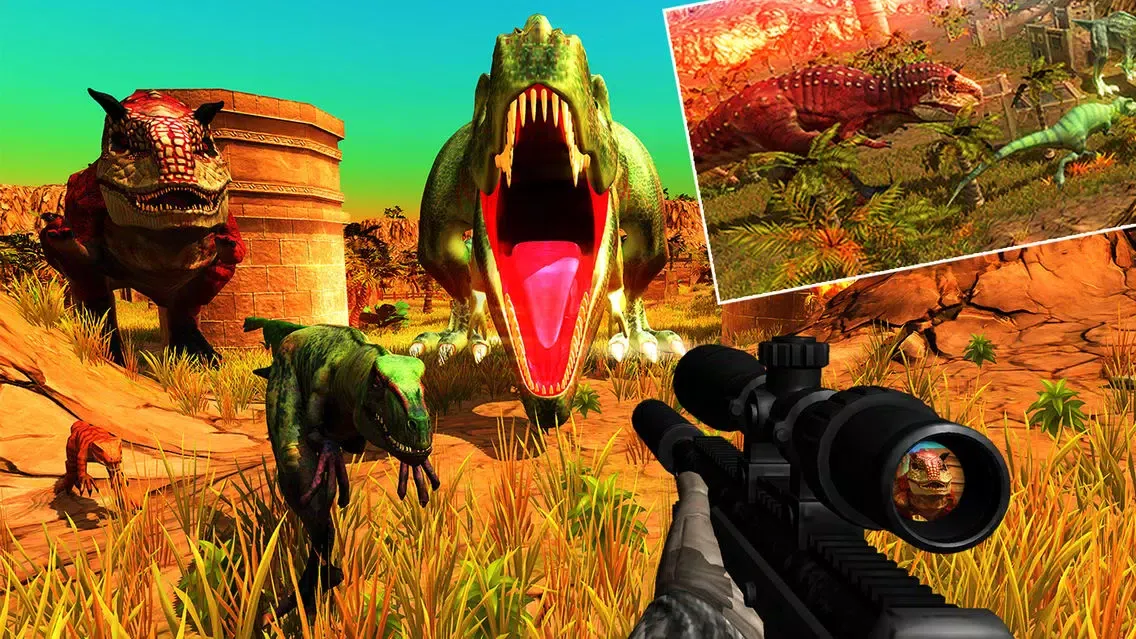 ภาพหน้าจอของ Desert Dinosaur Shooter Pro