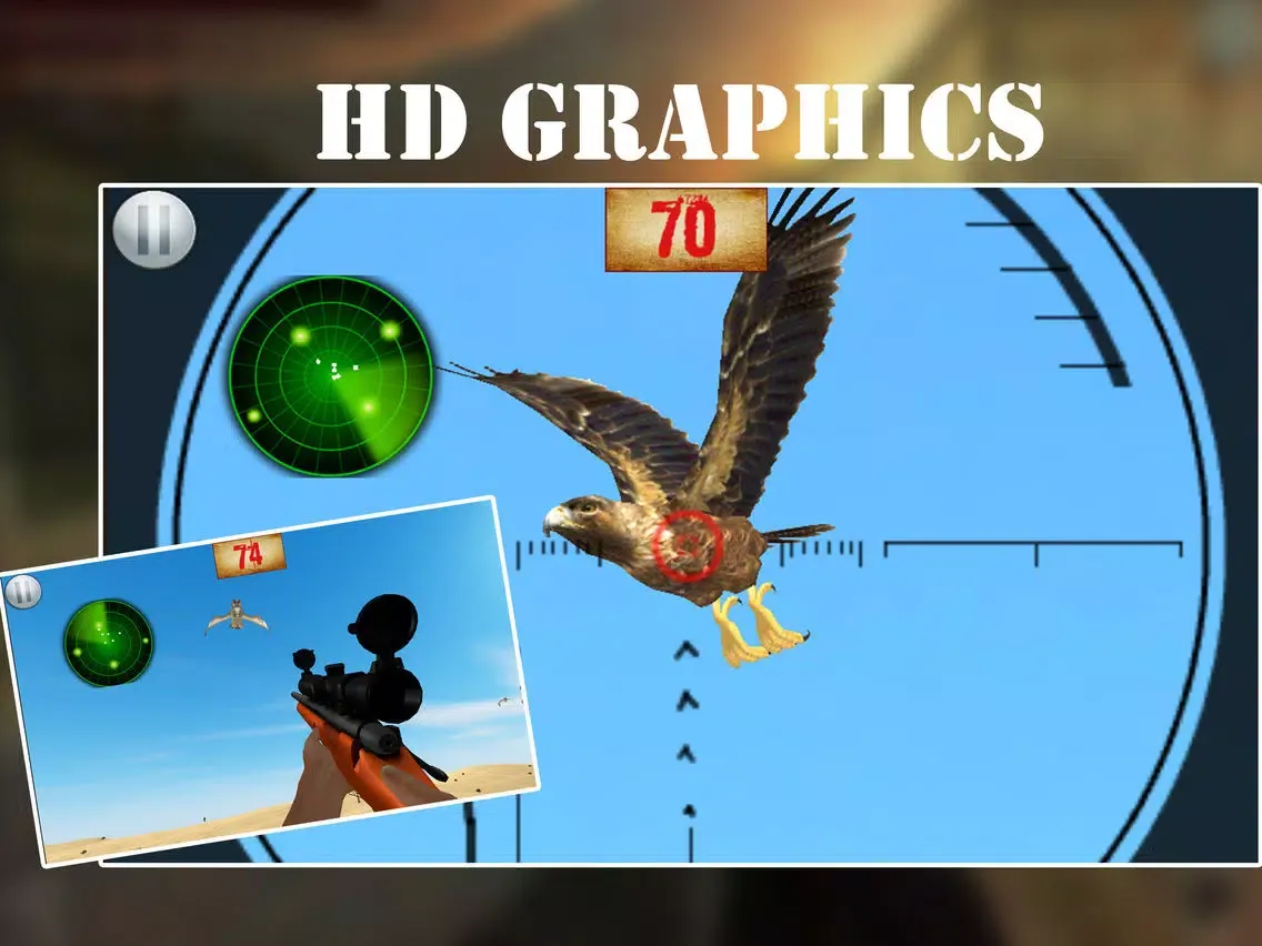 Desert Birds Sniper Shooter Pro: Sahara Hunter iPad  스크린샷