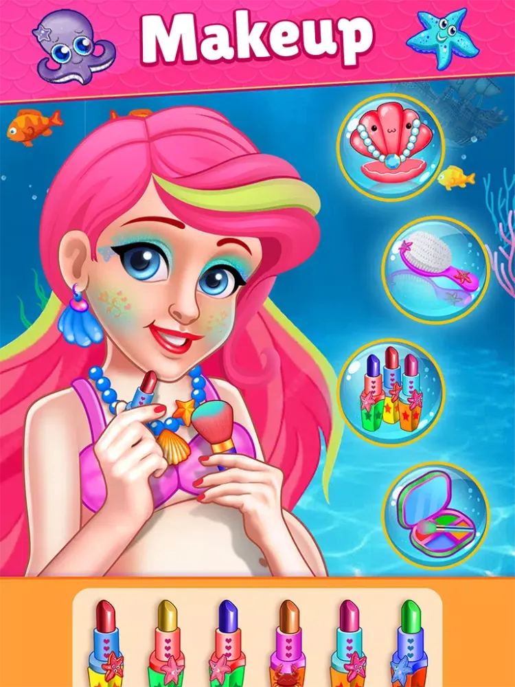 Mermaid Mom & Baby Care Game Screenshots