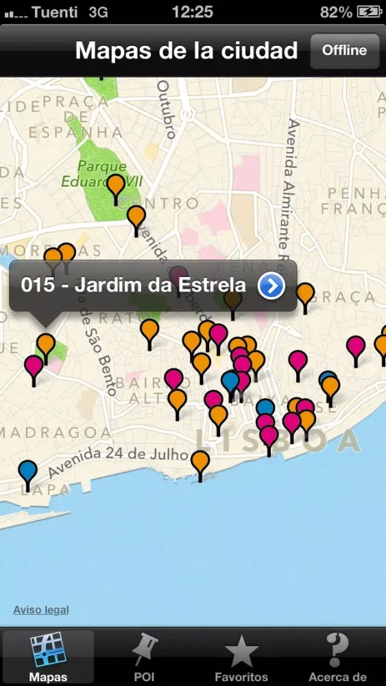 Capturas de tela do Lisboa audio guía turística (audio en español)