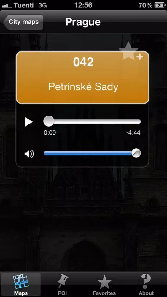 Capturas de tela do Prague touristic audio guide (english audio)