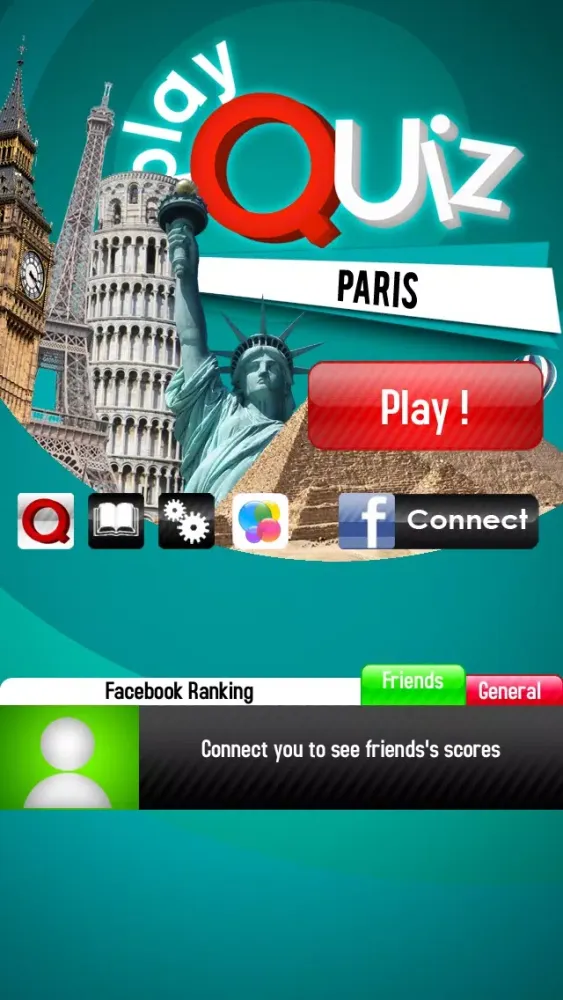 Tangkapan layar PlayQuiz™ Cities and Countries