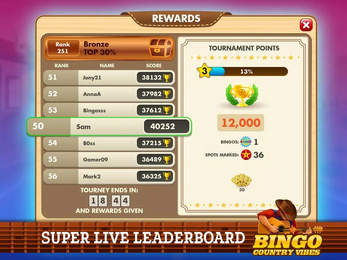 Bingo Country Vibes iPad  स्क्रीनशॉट
