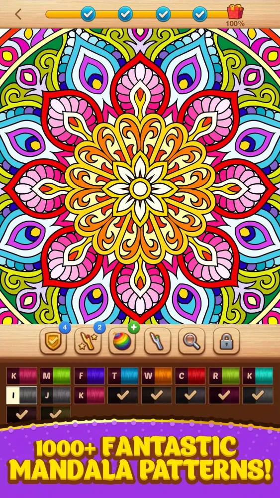 Cross Stitch Coloring Mandala Screenshots