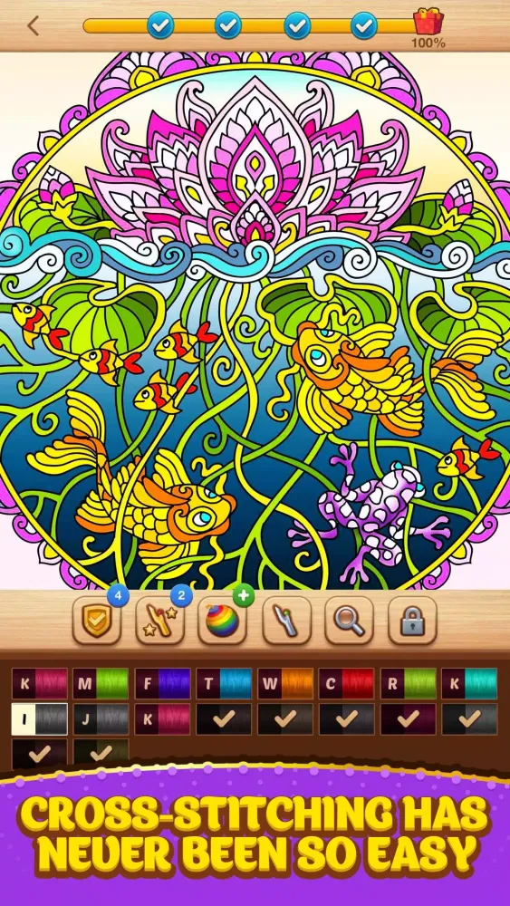 Cross Stitch Coloring Mandala Screenshots