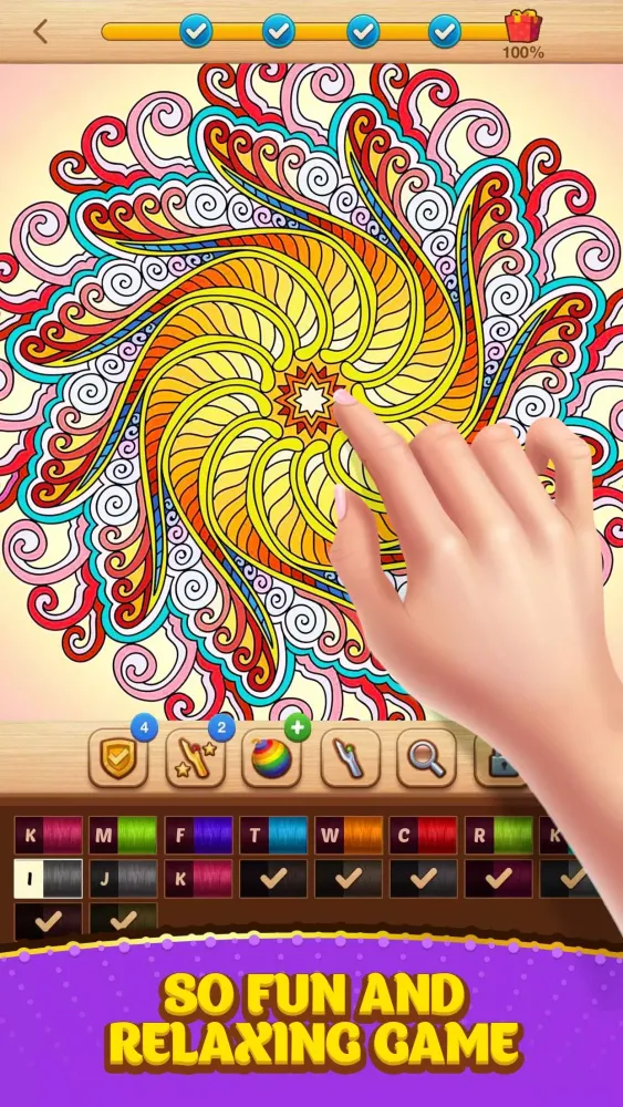 Cross Stitch Coloring Mandala Screenshots