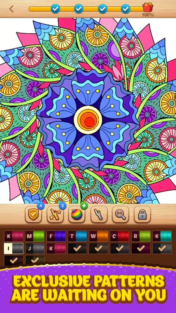 Cross Stitch Coloring Mandala Screenshots