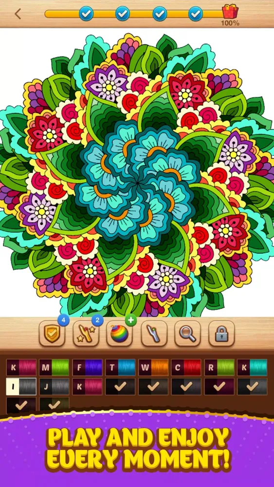 Cross Stitch Coloring Mandala Screenshots