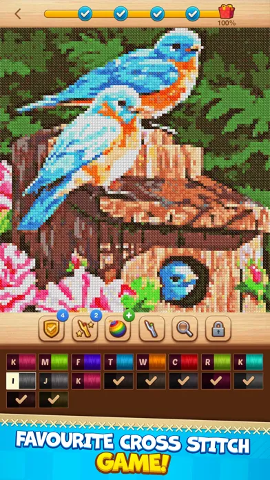 Cross-Stitch: Coloring Book স্ক্রিনশট