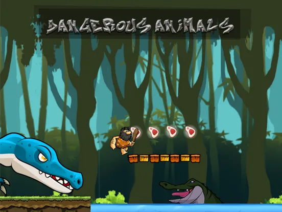 تصاویر The Caveman Runner - Stone age Dinosaur for croods iPad 