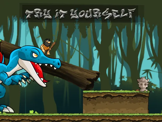 تصاویر The Caveman Runner - Stone age Dinosaur for croods iPad 