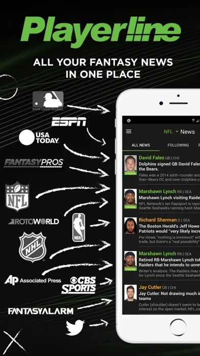 Playerline Fantasy Sports News应用截图
