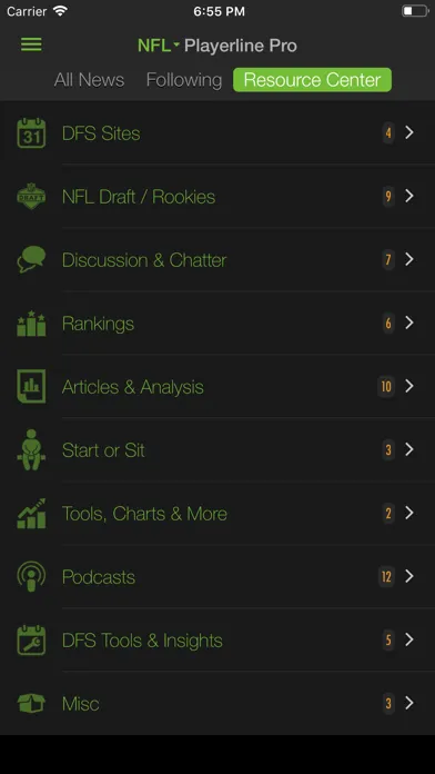 Playerline Fantasy Sports News应用截图