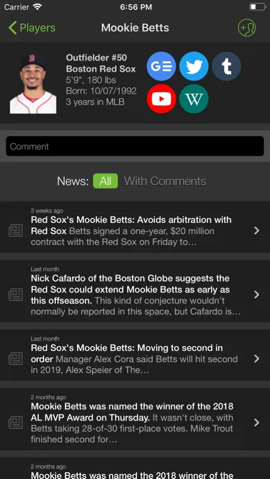 Playerline Fantasy Sports News应用截图