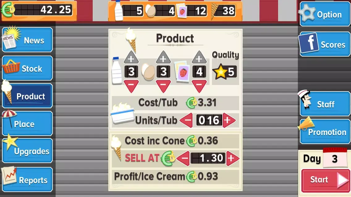 Zrzuty ekranu Bocconi Ice Cream Empire