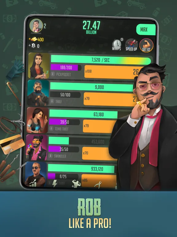 Idle Thieves - Mafia Tycoon iPad  स्क्रीनशॉट