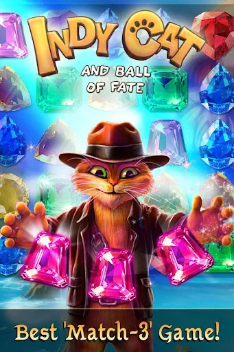 Indy Cat: Match 3 Adventure 스크린샷
