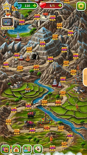Indy Cat: Match 3 Adventure 스크린샷