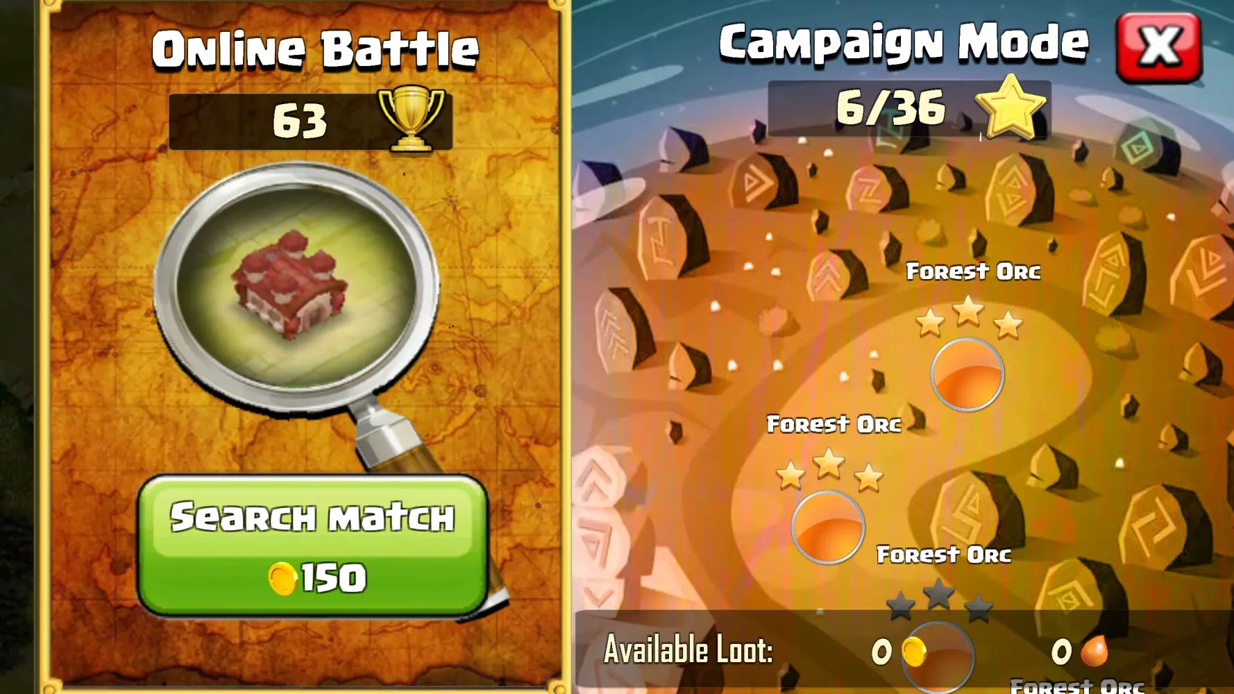 Capturas de tela do King of Clans