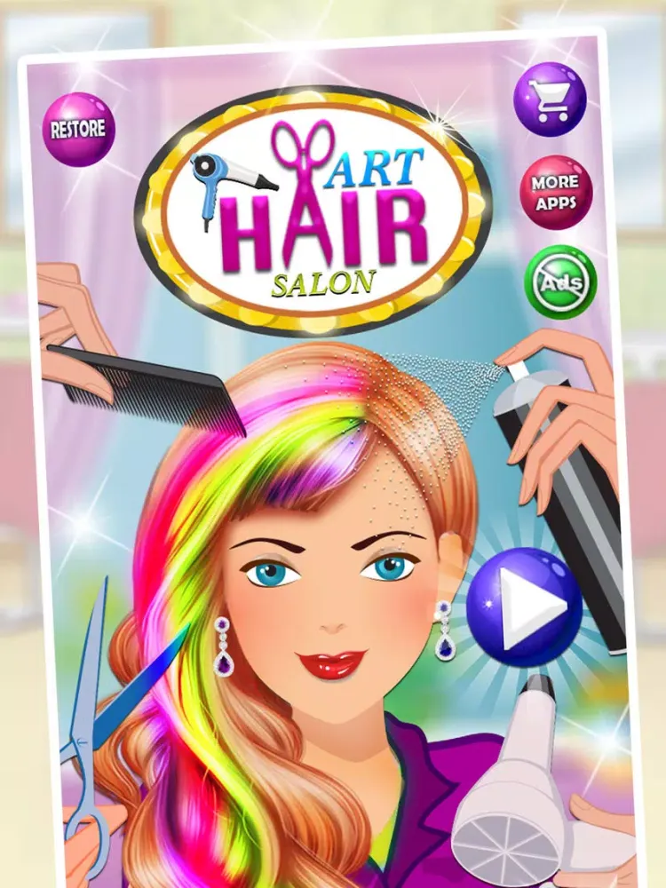 ภาพหน้าจอของ Girls Hair Salon - Hairstyle & Makeup Party 2017 iPad 