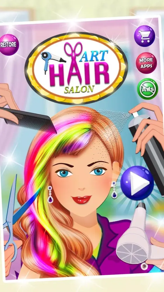 ภาพหน้าจอของ Girls Hair Salon - Hairstyle & Makeup Party 2017