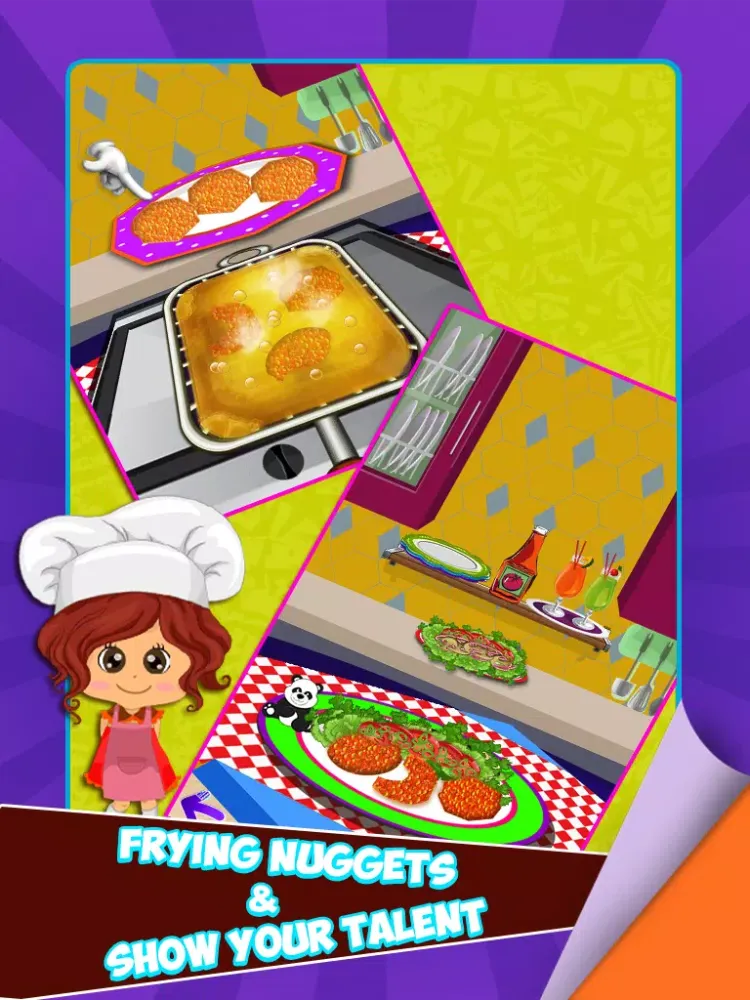 تصاویر Nuggets Maker – Preschool fast food cooking game and free fried chicken invaders iPad 