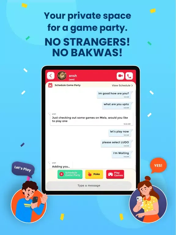 تصاویر Mela: Play Games on Video Call iPad 
