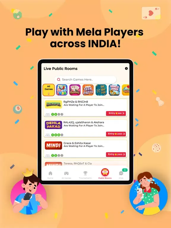 تصاویر Mela: Play Games on Video Call iPad 