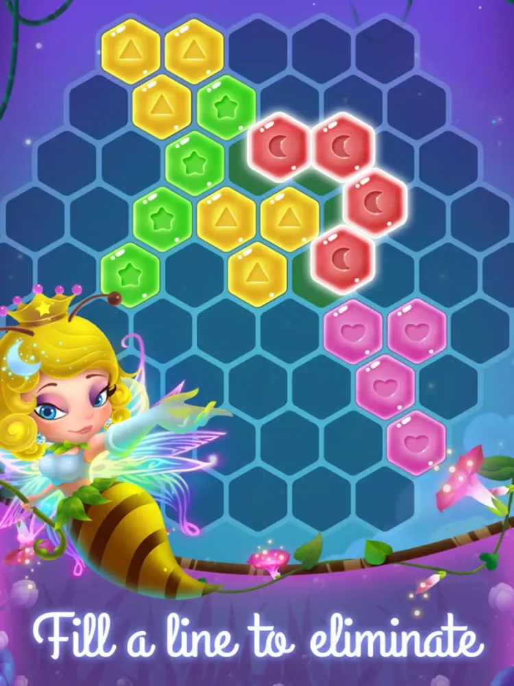 Flower Secret - Hexagon Block Puzzle iPad  سکرین شاٹس